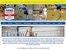 Tablet Screenshot of lincolnyouthsports.com